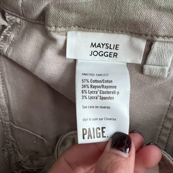 Paige Mayslie Jogger Jeans Faded Beige Camo Print - Picture 5 of 12